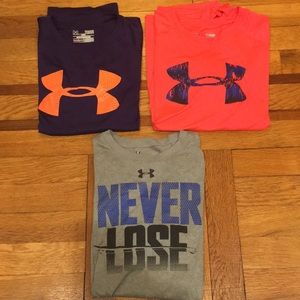 Under Armour Tees (3) youth Large